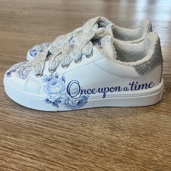 Monnalisa Rose Glitter Sneakers Girls 8T (EU 27) Made in Italy NWOT Designer - Picture 11 of 16